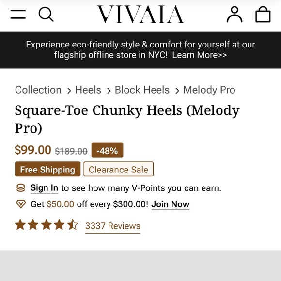 Vivaia Melody Pro Square Toe Chunky Heel. Size 39 - Picture 15 of 15